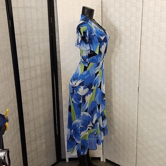 BRAND NEW HARLON & ROSE FLORAL PRINT SHORT SLEEVE DRESS - Picture 8 of 15